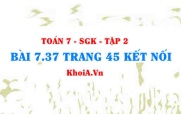 Bài 7.37 trang 45 Toán 7 Kết nối tri thức Tập 2